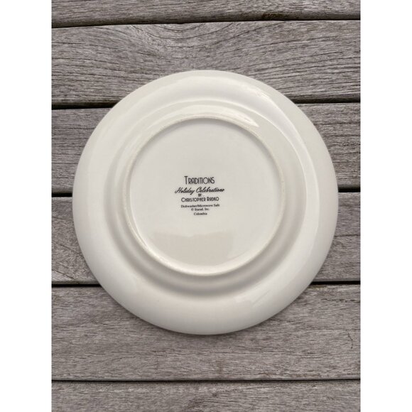 4 Christopher Radko Plates Holiday Celebration Christmas Dessert Appetizer 6” - Picture 7 of 8